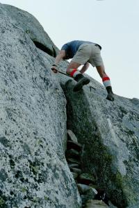 Climbing on Hunt Spur